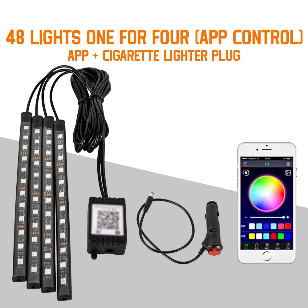π NeoGlow FootLight β Car Interior Footwell Lighting Kit