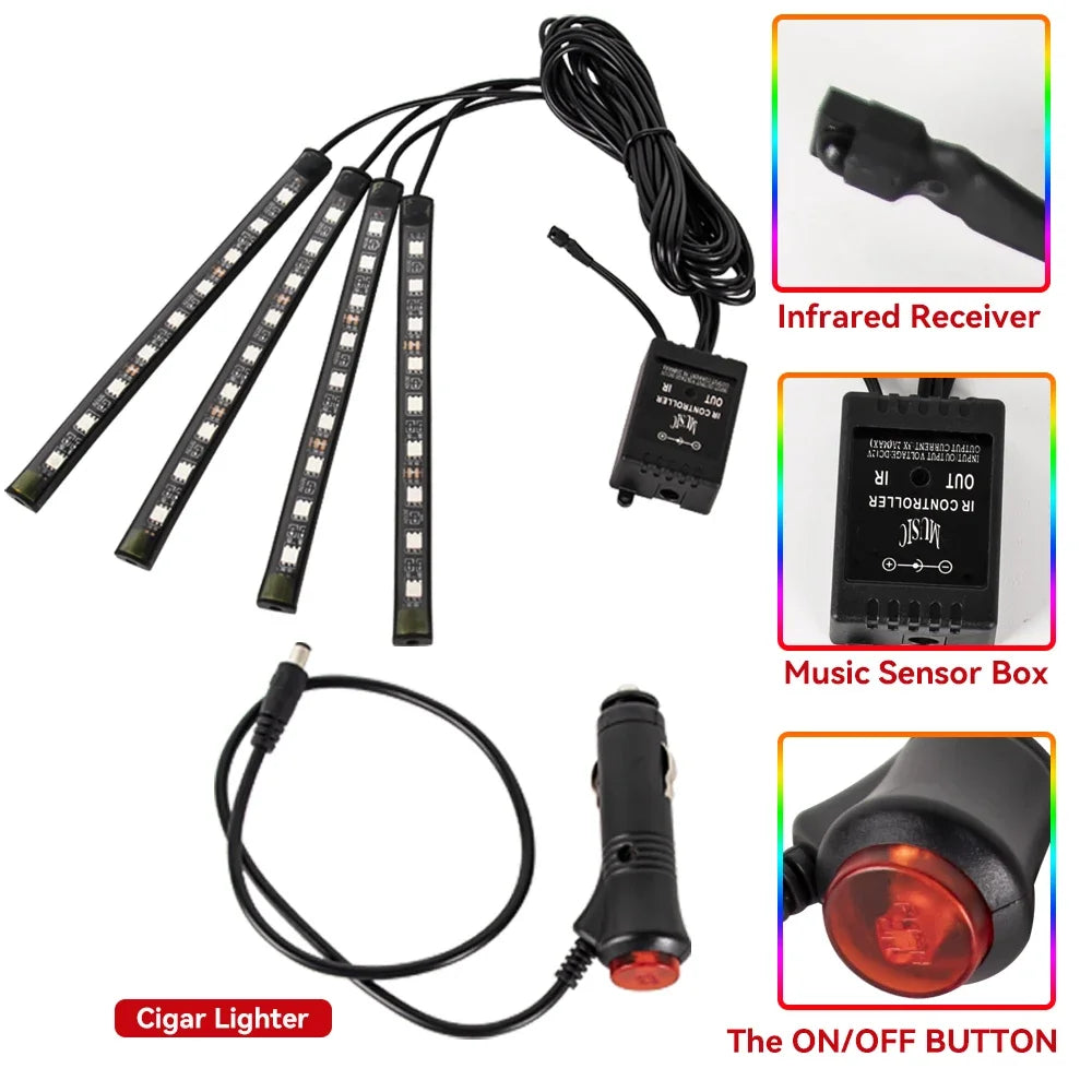 π NeoGlow FootLight β Car Interior Footwell Lighting Kit