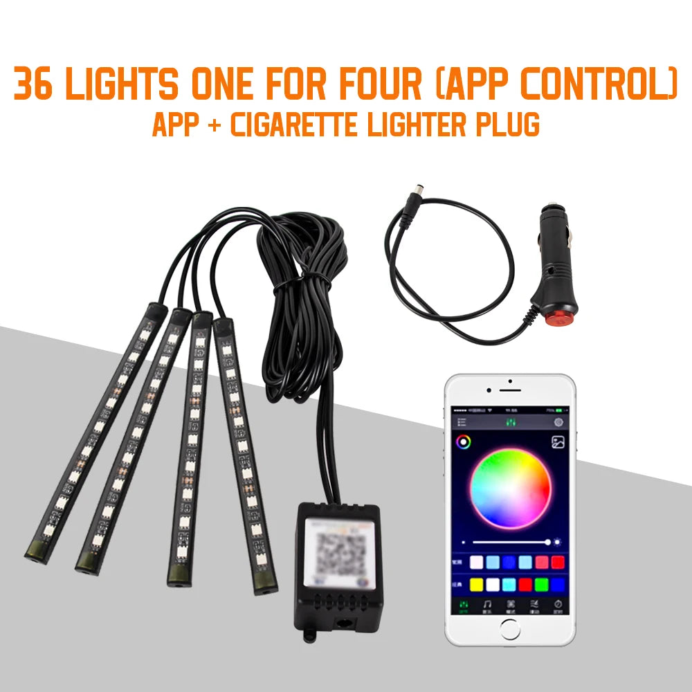 π NeoGlow FootLight β Car Interior Footwell Lighting Kit