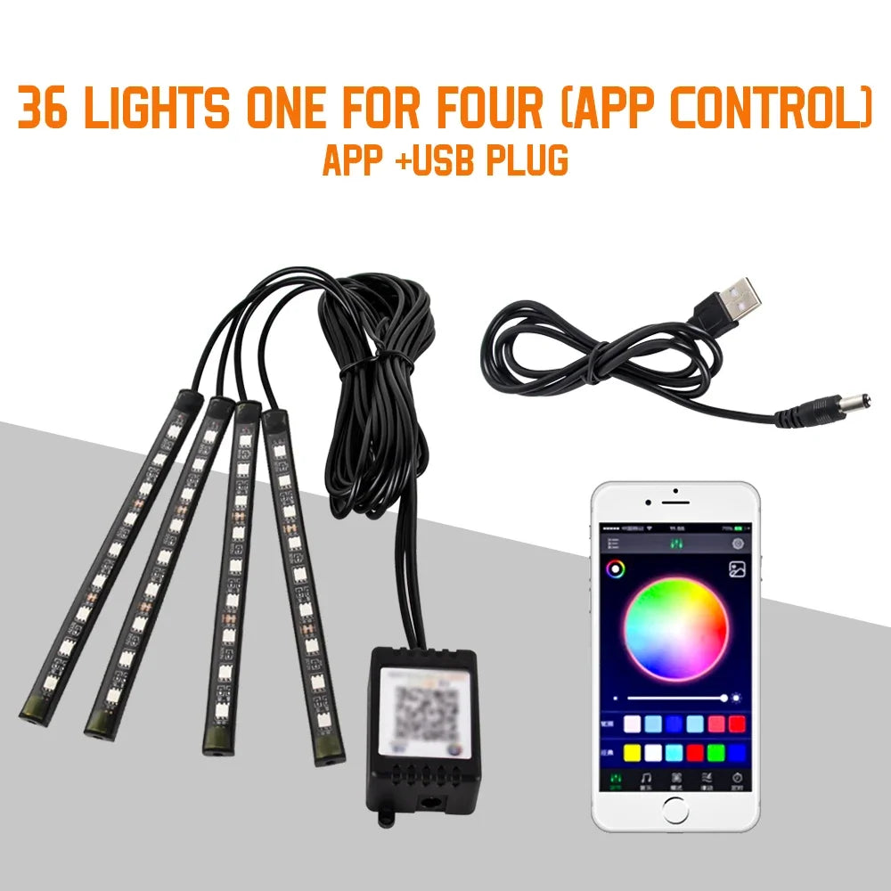 π NeoGlow FootLight β Car Interior Footwell Lighting Kit