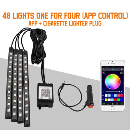 🌈 NeoGlow FootLight – Car Interior Footwell Lighting Kit