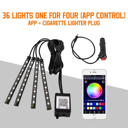 🌈 NeoGlow FootLight – Car Interior Footwell Lighting Kit