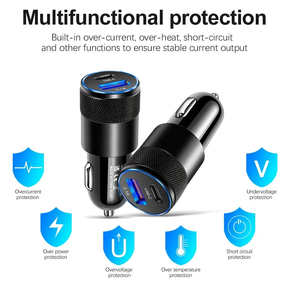 ⚡ VoltRush DuoCharge – Fast Car Charger